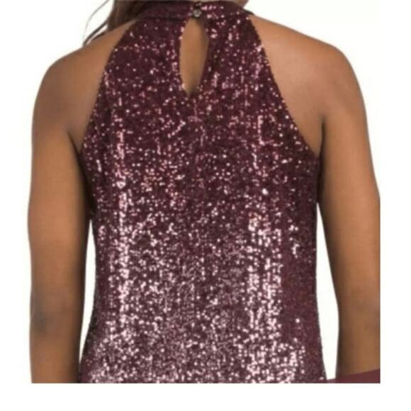 Sequin Halter Neck Sleeveless Blouse. Size Medium. - Picture 2 of 8